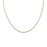 Diamond and Emerald By The Yard Necklace
